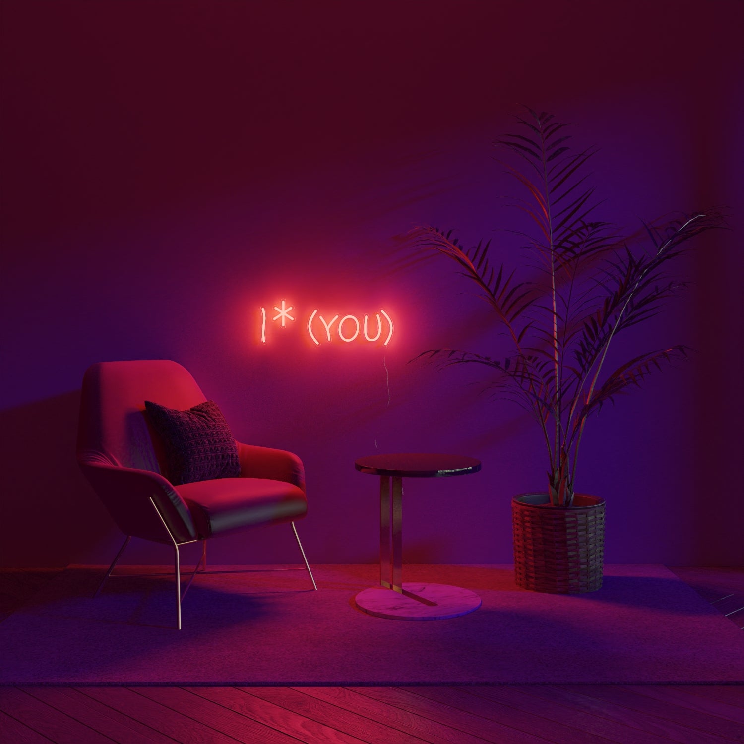 I * You - Zeichen aus Neon-LEDs